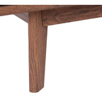 Table basse Mid-Century avec étagère de rangement - 117 cm (L) x 58 cm (P) x 41 cm (H)