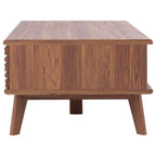 Table basse Mid-Century avec étagère de rangement - 117 cm (L) x 58 cm (P) x 41 cm (H)