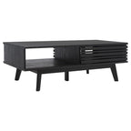 Table basse Mid-Century avec étagère de rangement - 117 cm (L) x 58 cm (P) x 41 cm (H)