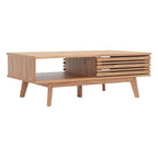 Table basse Mid-Century avec étagère de rangement - 117 cm (L) x 58 cm (P) x 41 cm (H)