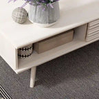 Table basse Mid-Century avec étagère de rangement - 117 cm (L) x 58 cm (P) x 41 cm (H)