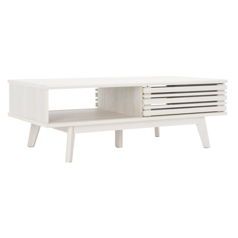 Table basse Mid-Century avec étagère de rangement - 117 cm (L) x 58 cm (P) x 41 cm (H)