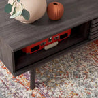 Table basse Mid-Century avec étagère de rangement - 117 cm (L) x 58 cm (P) x 41 cm (H)