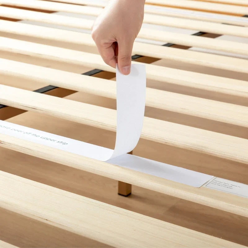 Cadre de lit plateforme en bois massif