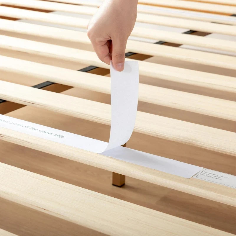 Cadre de lit plateforme en bois massif