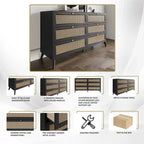 CraftPorch Mid-Century Modern Black Dresser