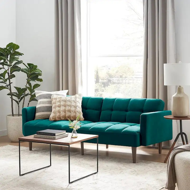 Canapé Futon Convertible avec Dossier Inclinable Séparé