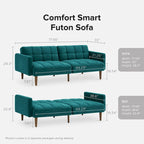 Canapé Futon Convertible avec Dossier Inclinable Séparé