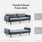 Canapé Futon Convertible avec Dossier Inclinable Séparé