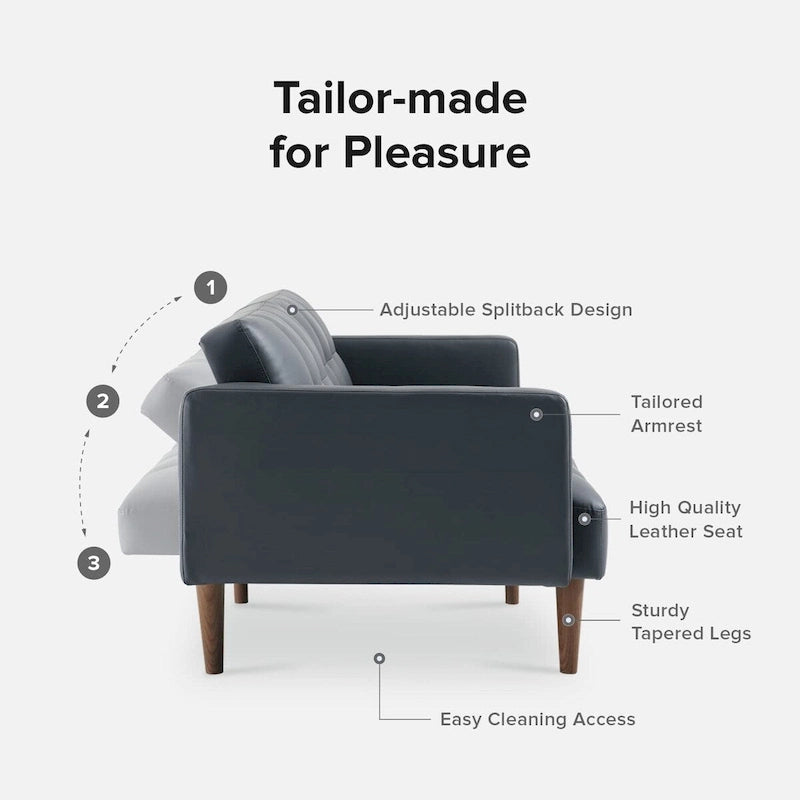 Canapé Futon Convertible avec Dossier Inclinable Séparé