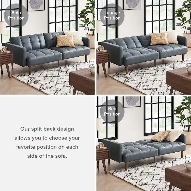 Canapé Futon Convertible avec Dossier Inclinable Séparé
