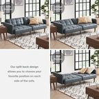 Canapé Futon Convertible avec Dossier Inclinable Séparé