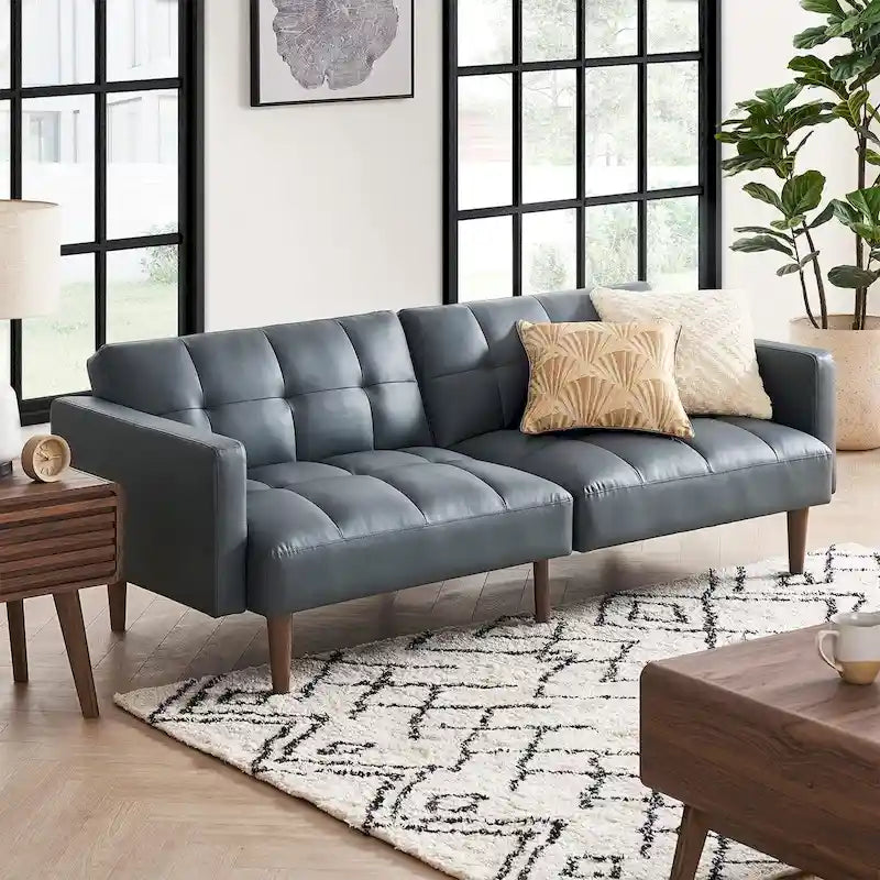 Canapé Futon Convertible avec Dossier Inclinable Séparé