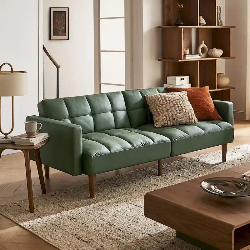 Canapé Futon Convertible avec Dossier Inclinable Séparé