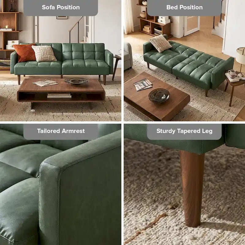Canapé Futon Convertible avec Dossier Inclinable Séparé