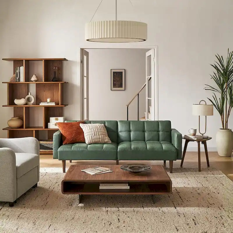 Canapé Futon Convertible avec Dossier Inclinable Séparé