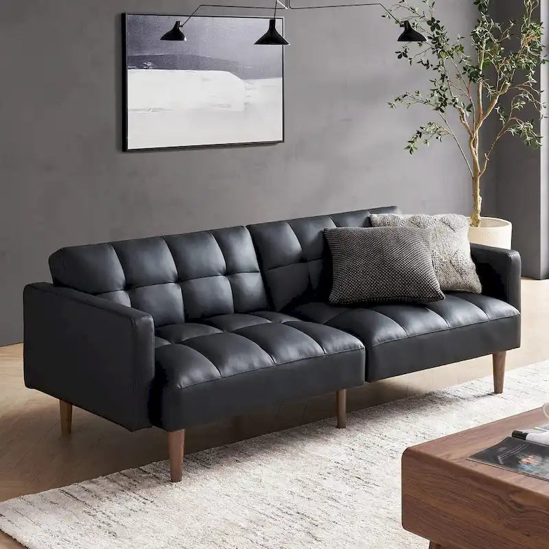 Canapé Futon Convertible avec Dossier Inclinable Séparé