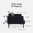 Canapé Futon Convertible avec Dossier Inclinable Séparé