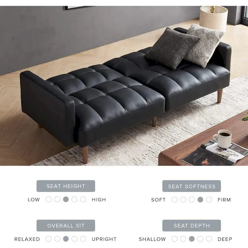 Canapé Futon Convertible avec Dossier Inclinable Séparé