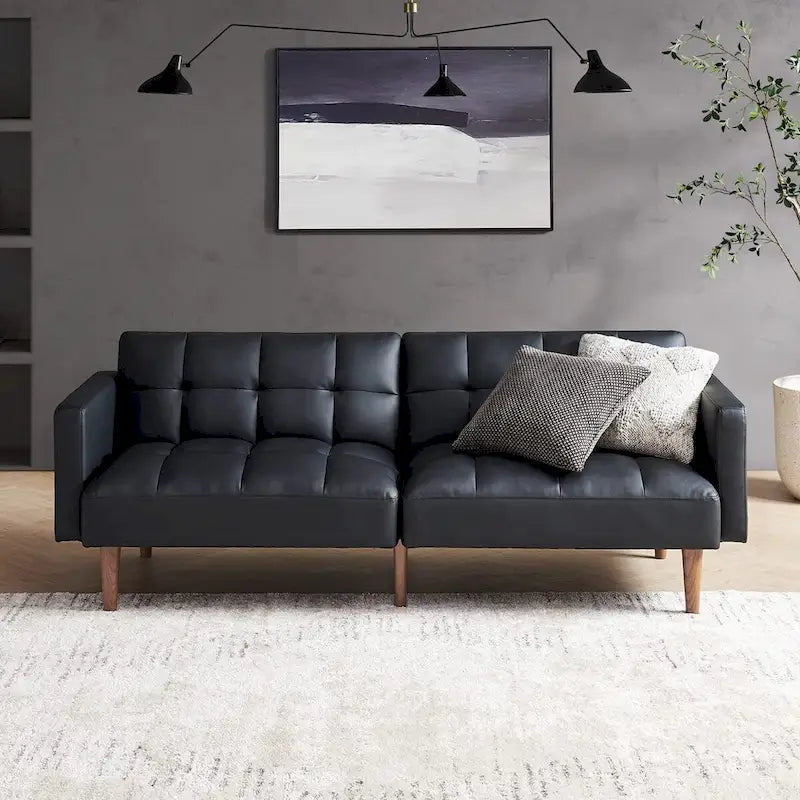 Canapé Futon Convertible avec Dossier Inclinable Séparé