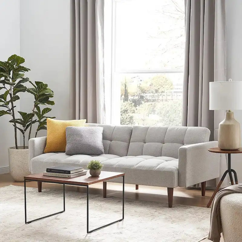 Canapé Futon Convertible avec Dossier Inclinable Séparé