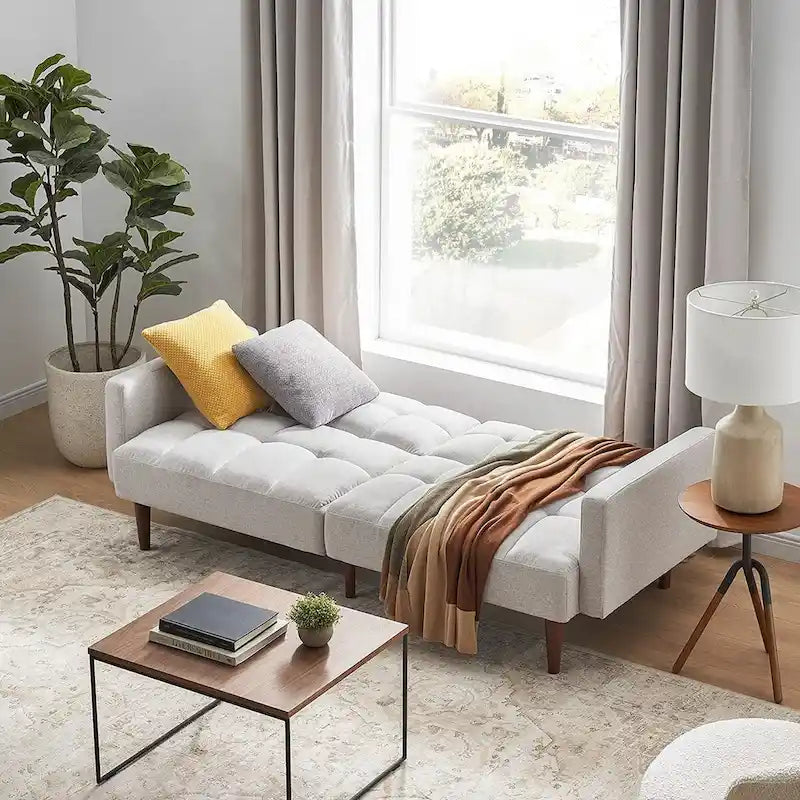 Canapé Futon Convertible avec Dossier Inclinable Séparé