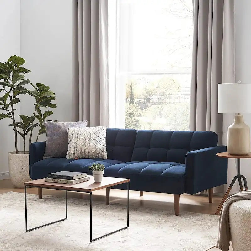 Canapé Futon Convertible avec Dossier Inclinable Séparé