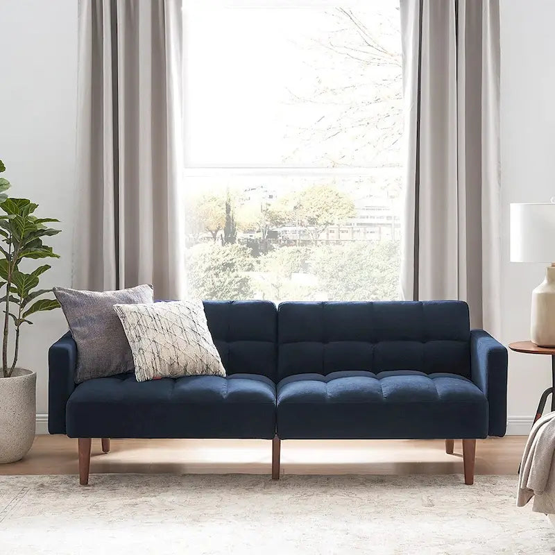 Canapé Futon Convertible avec Dossier Inclinable Séparé