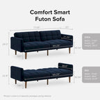 Canapé Futon Convertible avec Dossier Inclinable Séparé