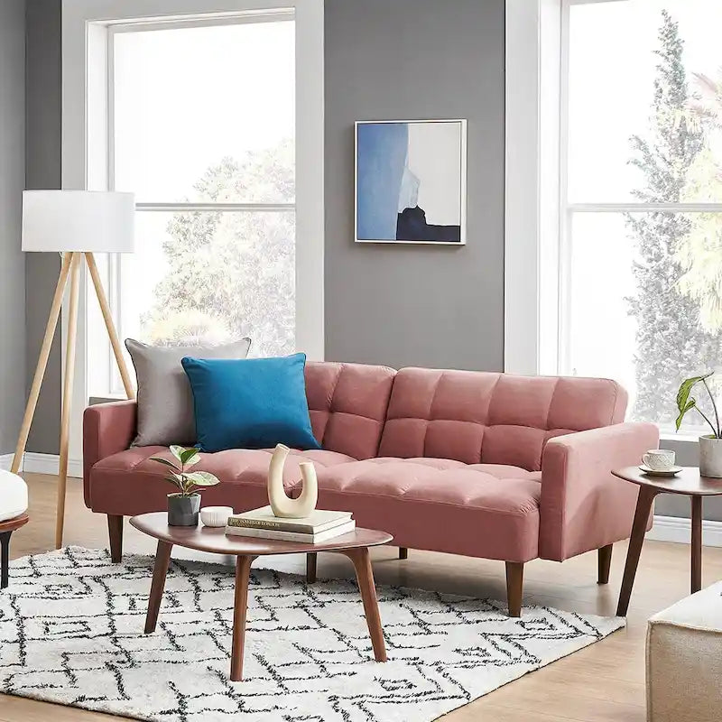 Canapé Futon Convertible avec Dossier Inclinable Séparé