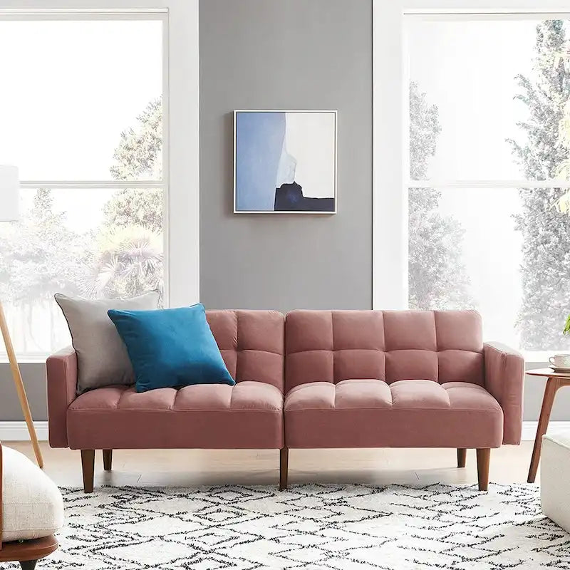 Canapé Futon Convertible avec Dossier Inclinable Séparé