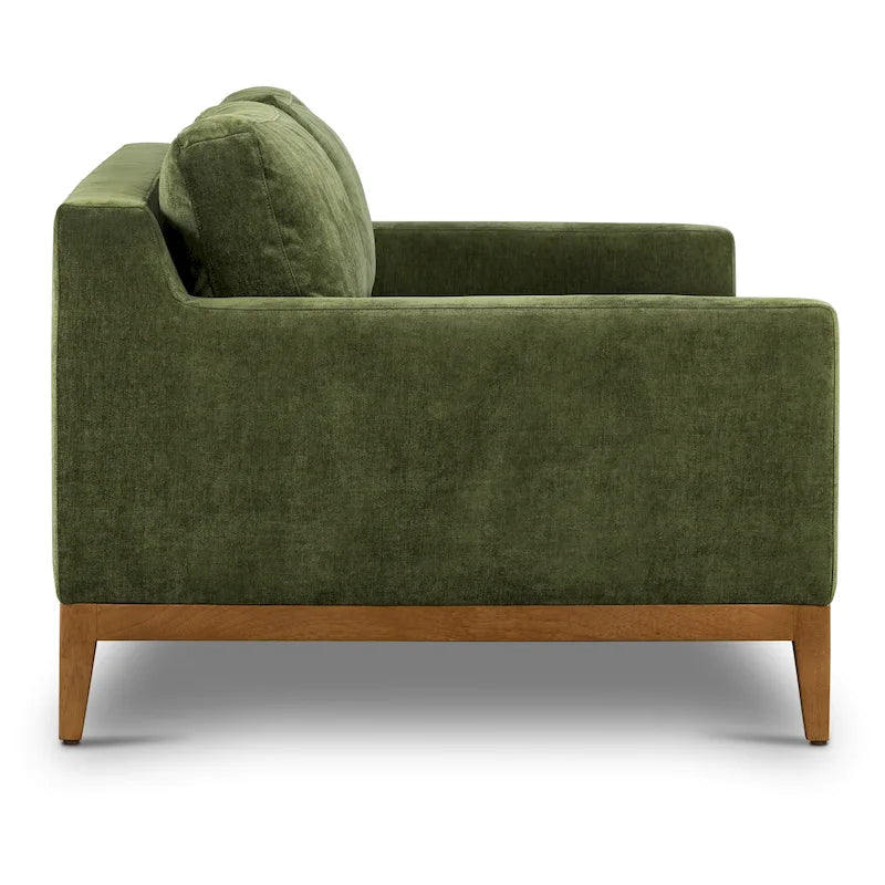 Canapé en velours vert vieilli de 90 pouces