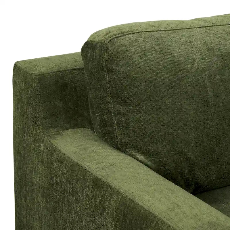 Canapé en velours vert vieilli de 90 pouces