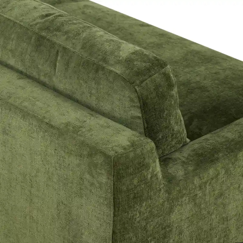Canapé en velours vert vieilli de 90 pouces