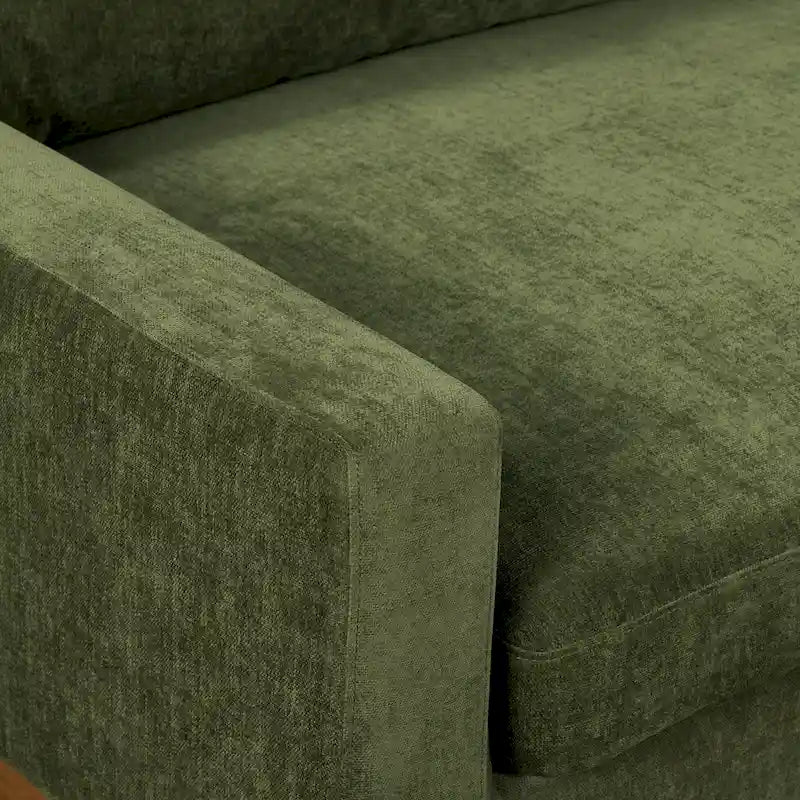 Canapé en velours vert vieilli de 90 pouces