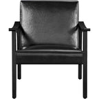 Fauteuil d'appoint rembourré en bouclette avec pieds en bois massif