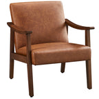 Fauteuil d'appoint rembourré en bouclette avec pieds en bois massif