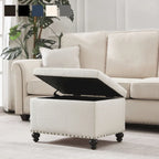 Banc ottoman de rangement avec couvercle capitonné