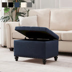 Banc ottoman de rangement avec couvercle capitonné