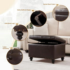 Banc ottoman de rangement avec couvercle capitonné