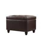 Banc ottoman de rangement avec couvercle capitonné