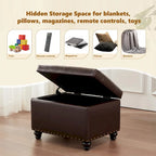 Banc ottoman de rangement avec couvercle capitonné