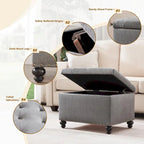 Banc ottoman de rangement avec couvercle capitonné