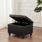 Banc ottoman de rangement avec couvercle capitonné