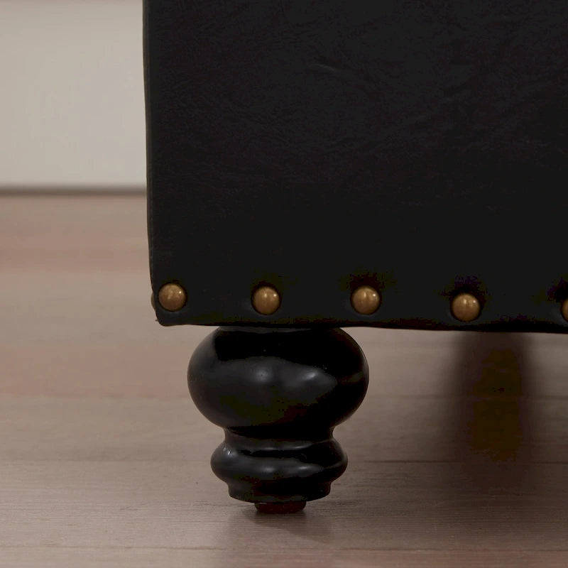 Banc ottoman de rangement avec couvercle capitonné