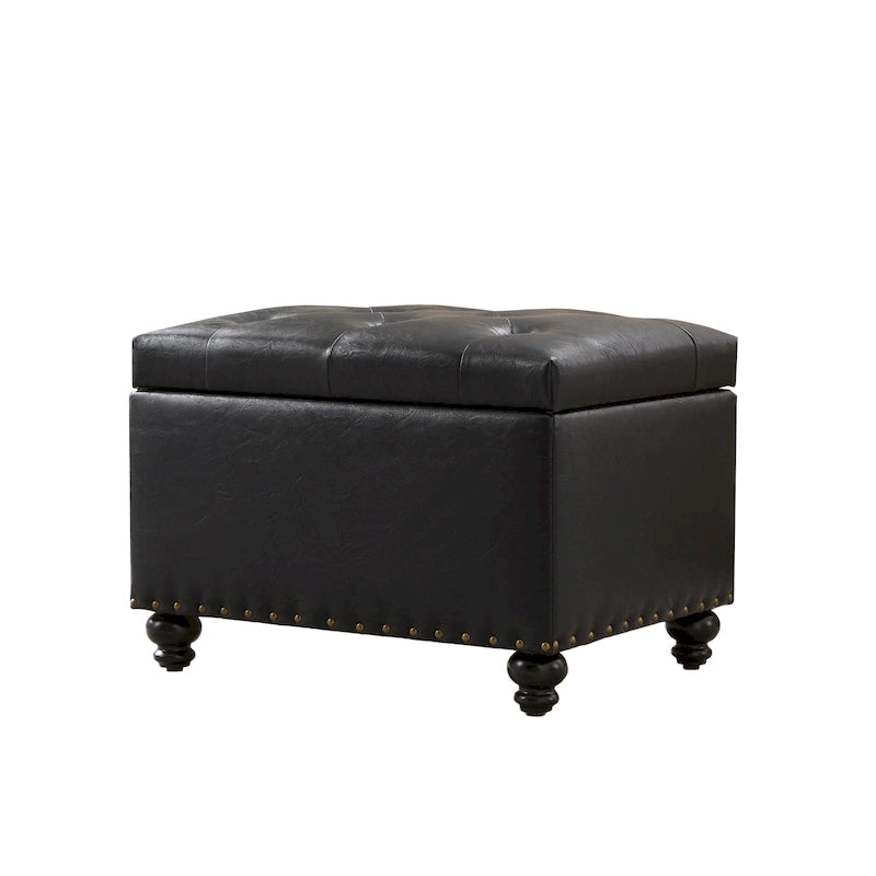 Banc ottoman de rangement avec couvercle capitonné