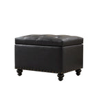 Banc ottoman de rangement avec couvercle capitonné