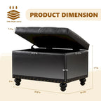 Banc ottoman de rangement avec couvercle capitonné