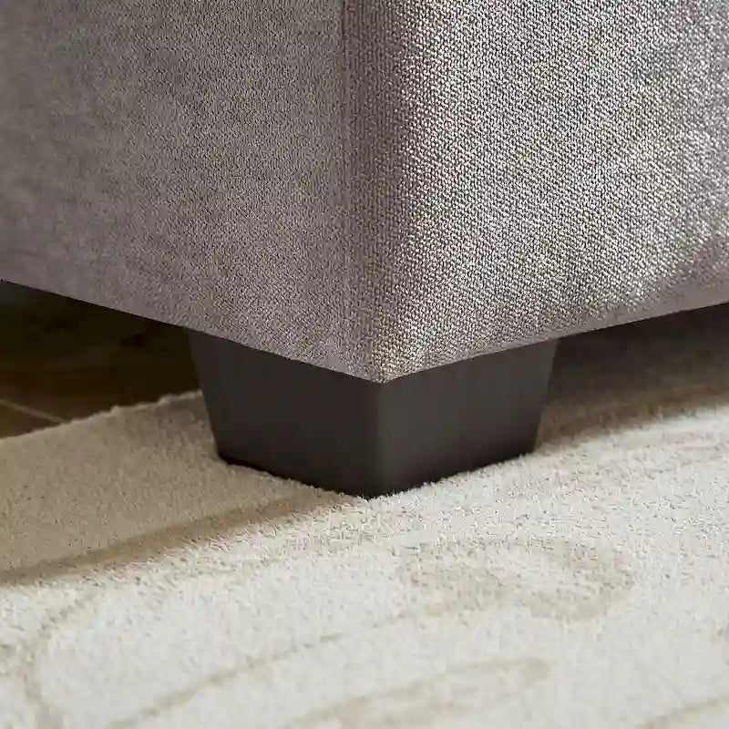 Canapé d'angle en L avec pouf, 208 cm
