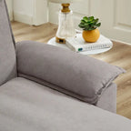 Canapé d'angle en L avec pouf, 208 cm